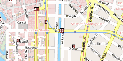 Königsallee  Düsseldorf Stadtplan