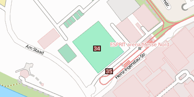 Stadtplan ESPRIT arena Düsseldorf