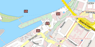 Rheinturm Stadtplan